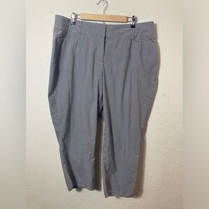 Lane Bryant the curvy Allie blue white pinstriped pants size 18